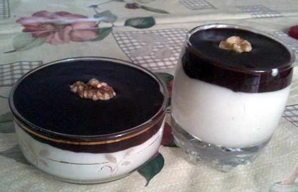 حلوى الحليب مع الشوكولاتة