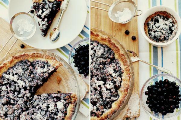 Pastís de grosella negra i sucre glaç