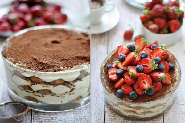 Tiramisú amb fruits del bosc