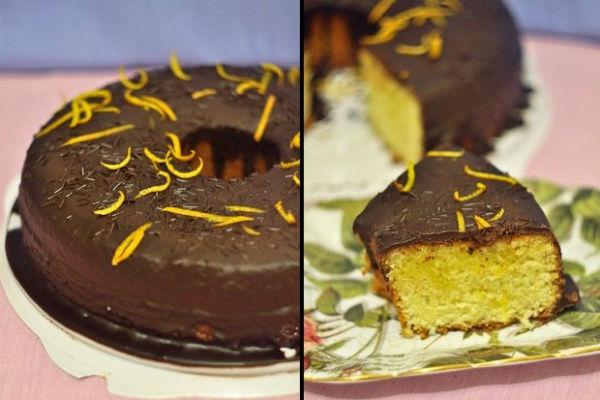 Pastís de xocolata i taronja