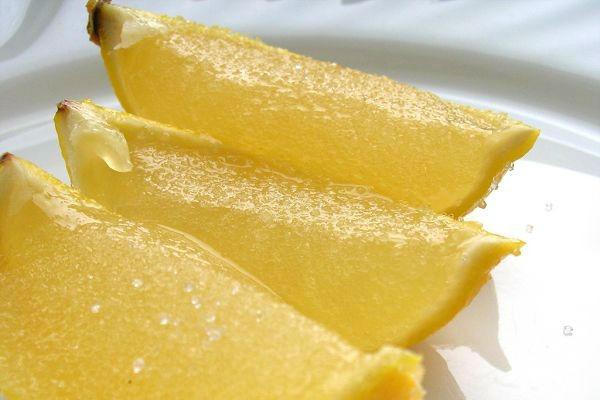 Gelatina de llimona en forma de melmelada