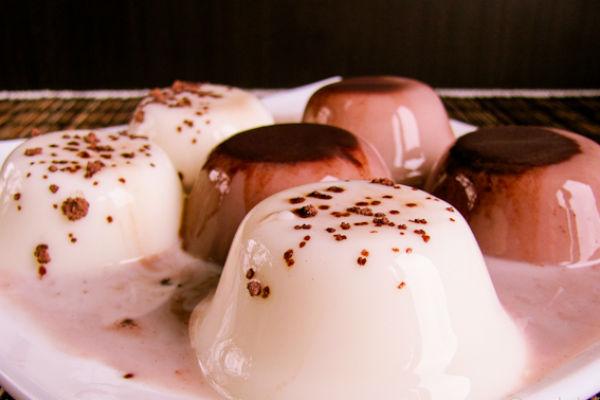 Gelatina de llet i xocolata