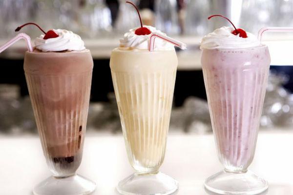 Milkshakes avec de la crème glacée