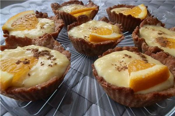 Tartaletes de crema de taronja
