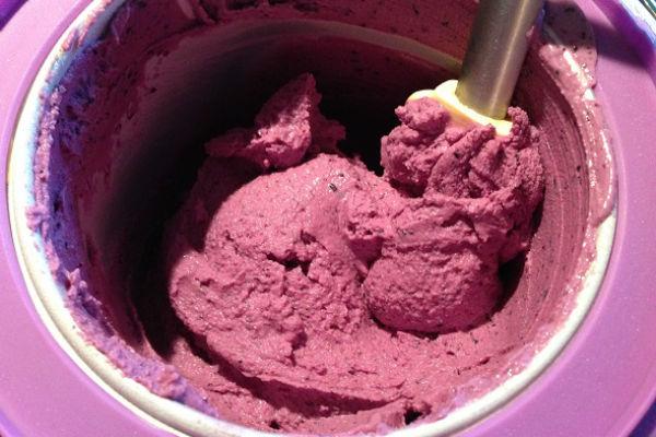 Gelat en una màquina de gelats