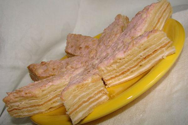 Recepta de pastís Napoleó amb formatge cottage