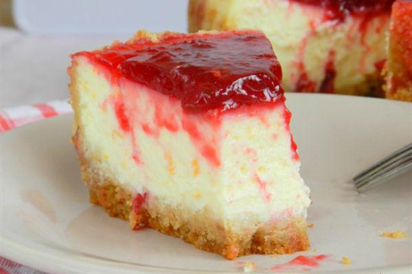 Pastís de formatge amb maduixes