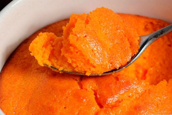 Una cullerada de suflé de pastanaga