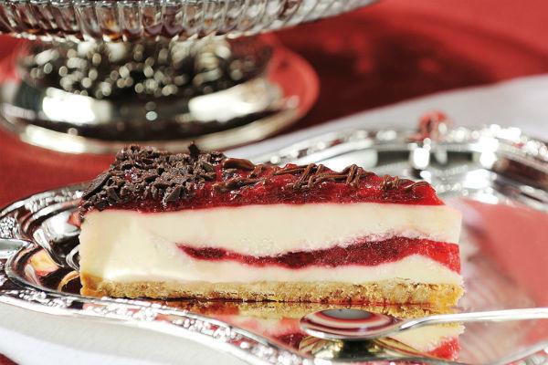 Pastís de formatge amb cireres