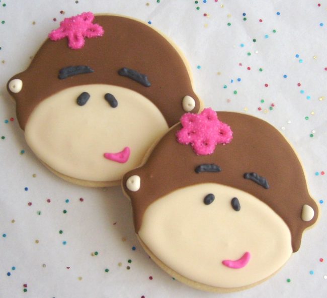 Galetes amb forma de micos enamorats.