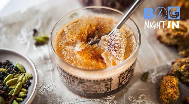 Crema brûlée amb llavors de chía.