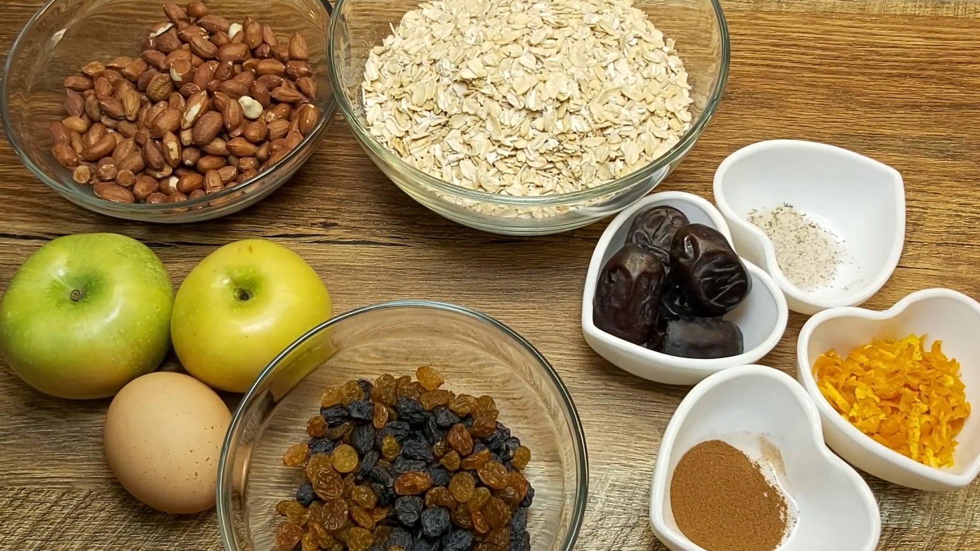 وصفة - كعكات الشوفان الصحية مع التفاح، خالية من السكر - الخطوة 1