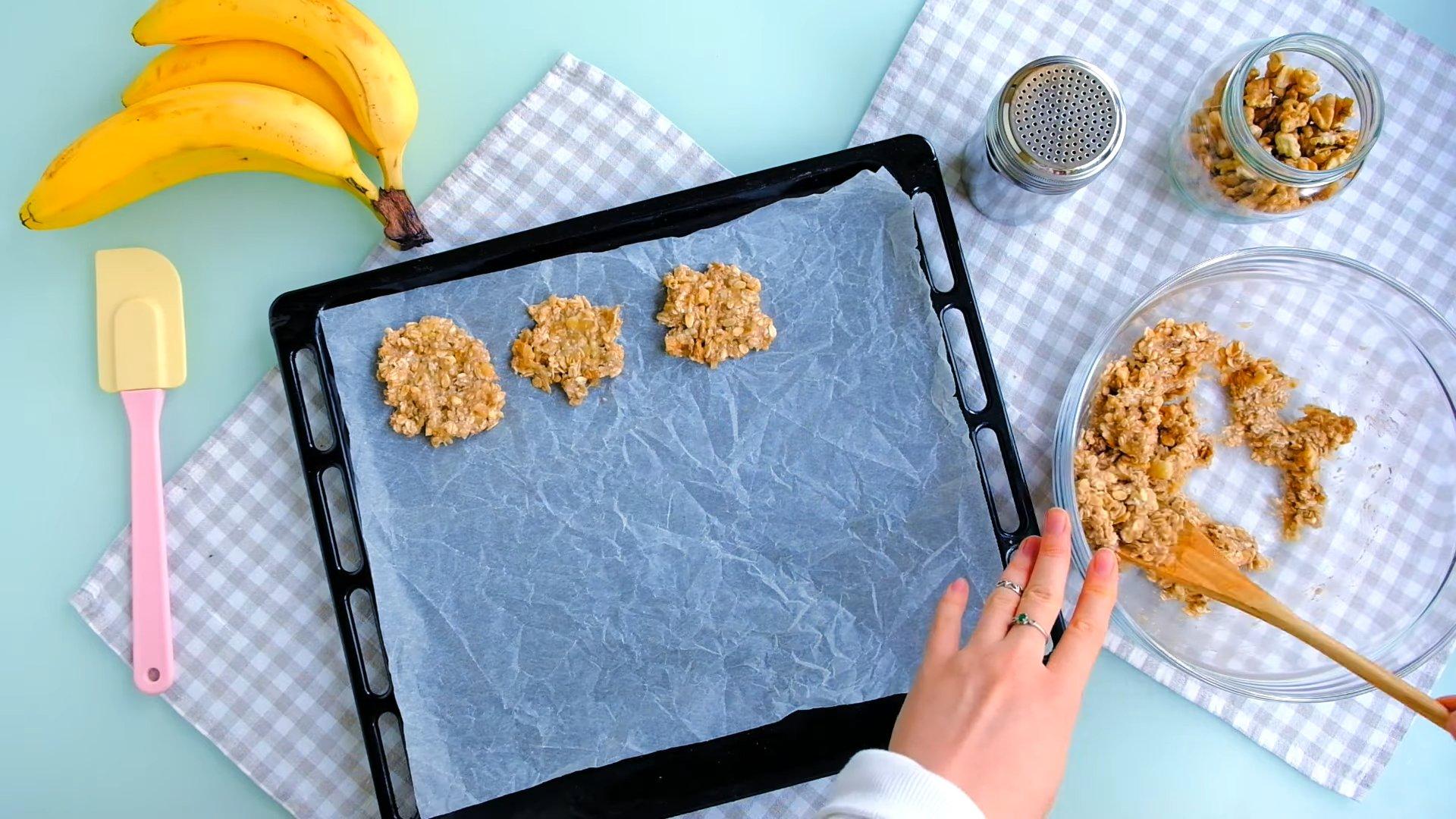 Recette - Biscuits diététiques à l'avoine et à la banane - Étape 6