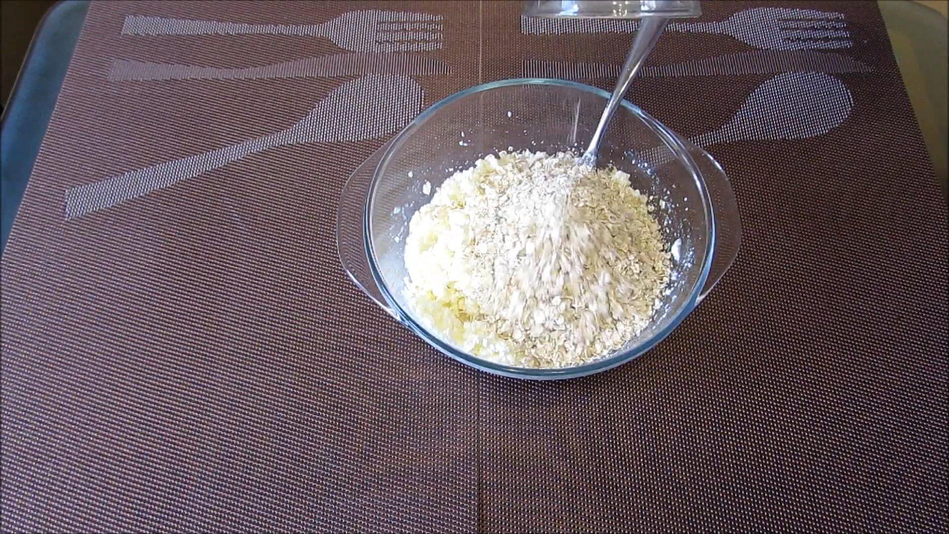 Recette - Biscuits à l'avoine, à la banane et au fromage blanc - Étape 3-1