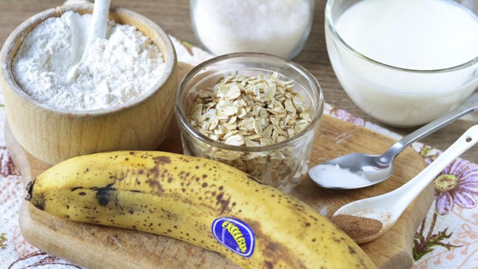 Recette - Biscuits à l'avoine, banane et kéfir - Étape 1
