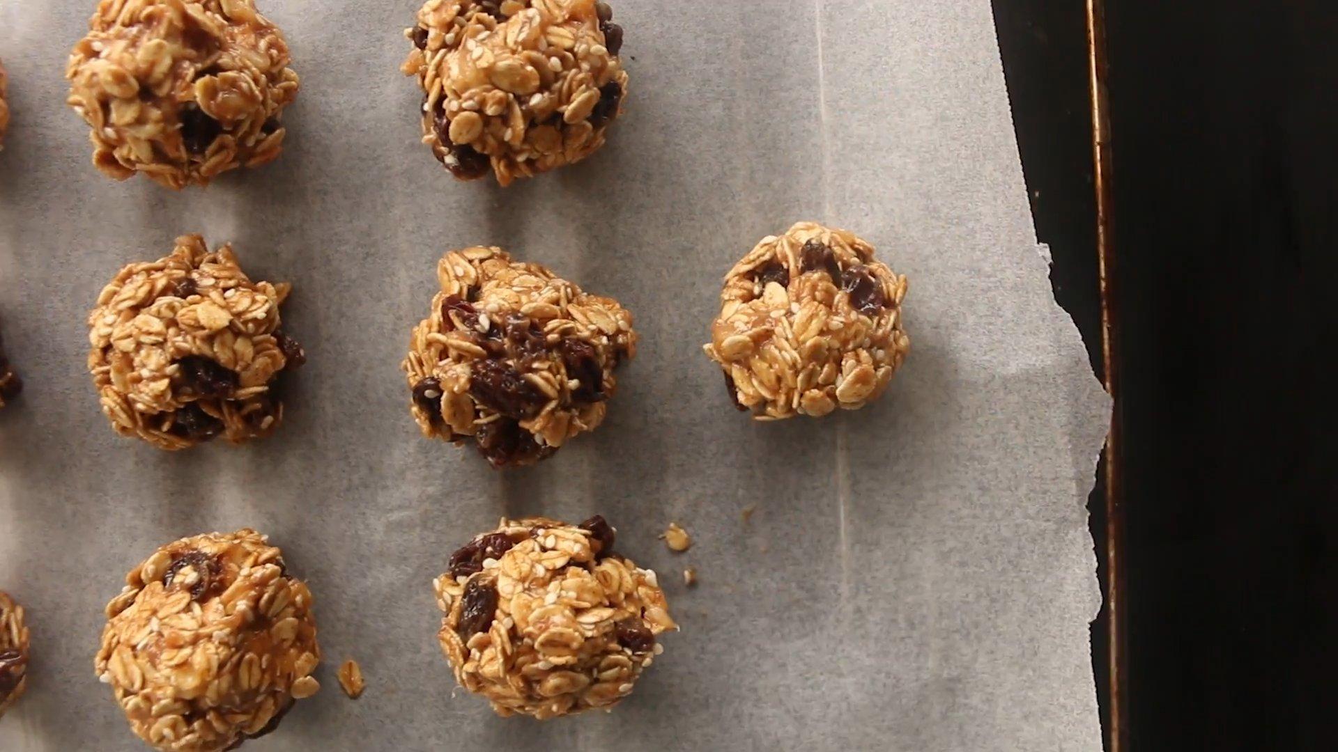 Recette - Biscuits à l'avoine, bananes et raisins secs - Étape 5