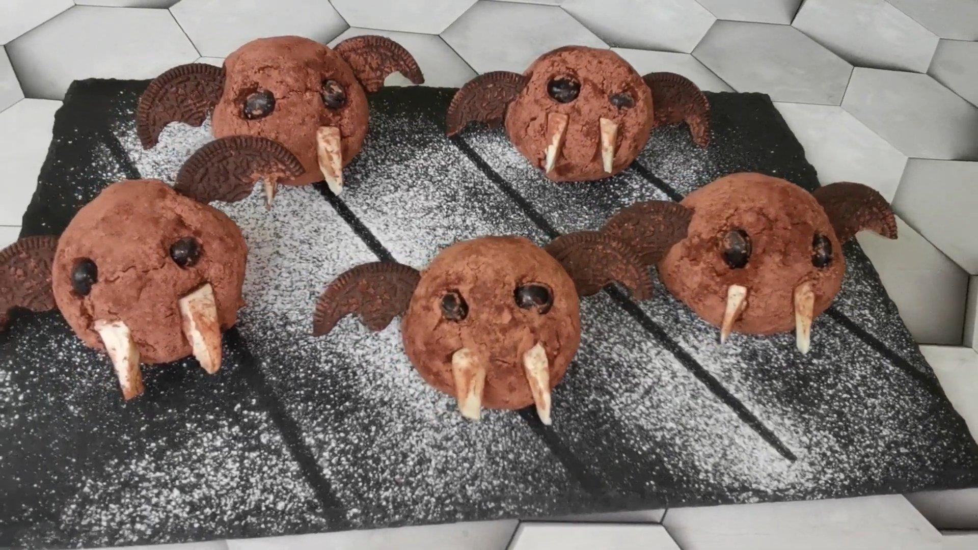 وصفة - كعكات الخفافيش - الخطوة 8