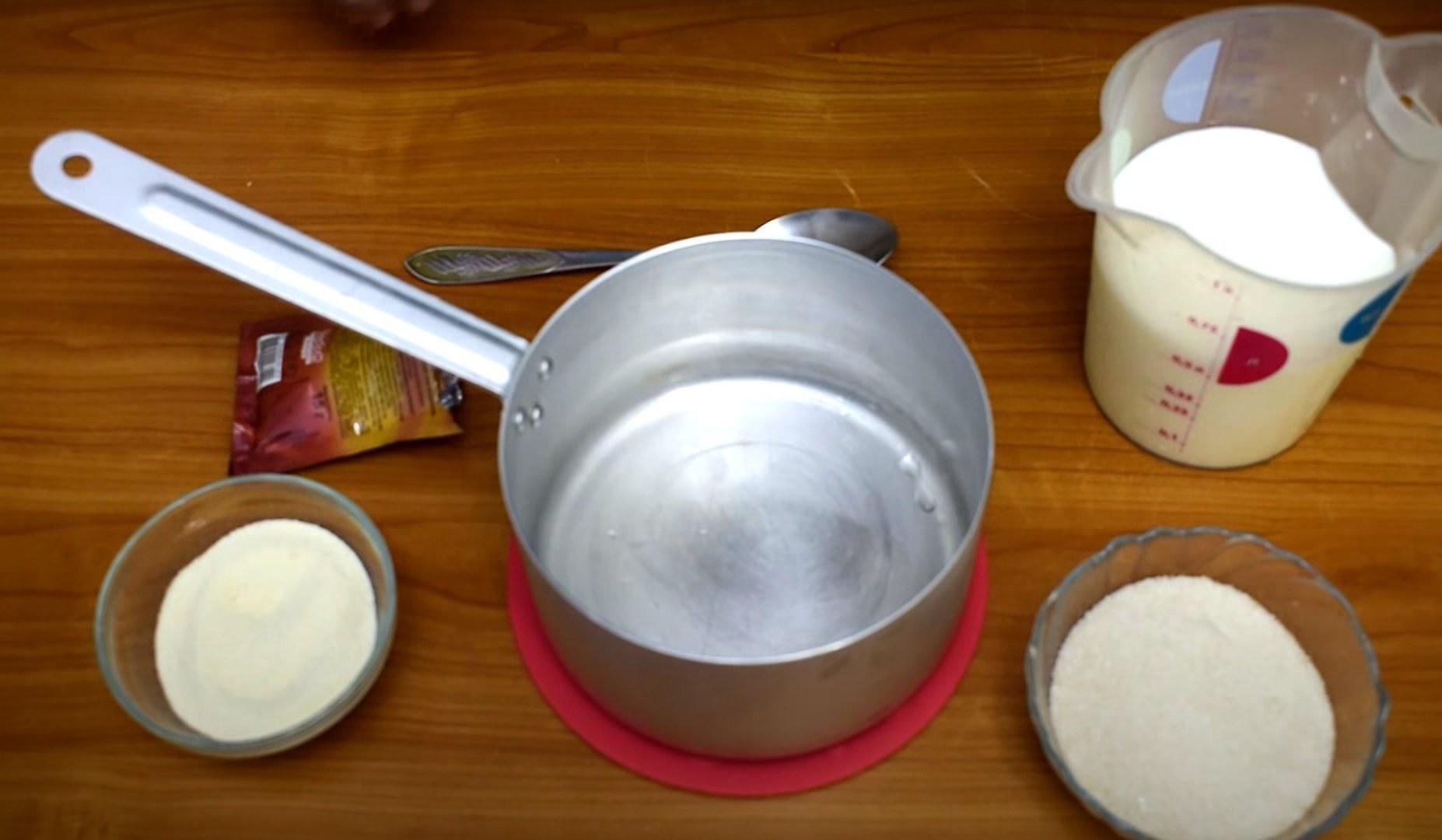 Rezept – Grießcreme für Honigkuchen – Schritt 1