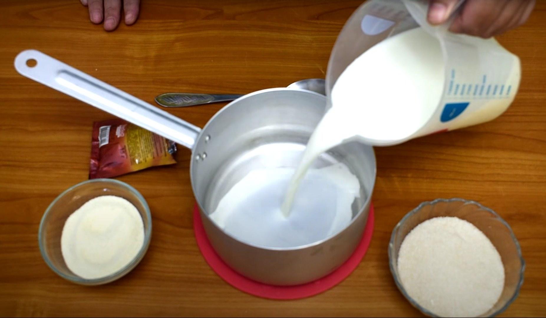 Rezept – Grießcreme für Honigkuchen – Schritt 2