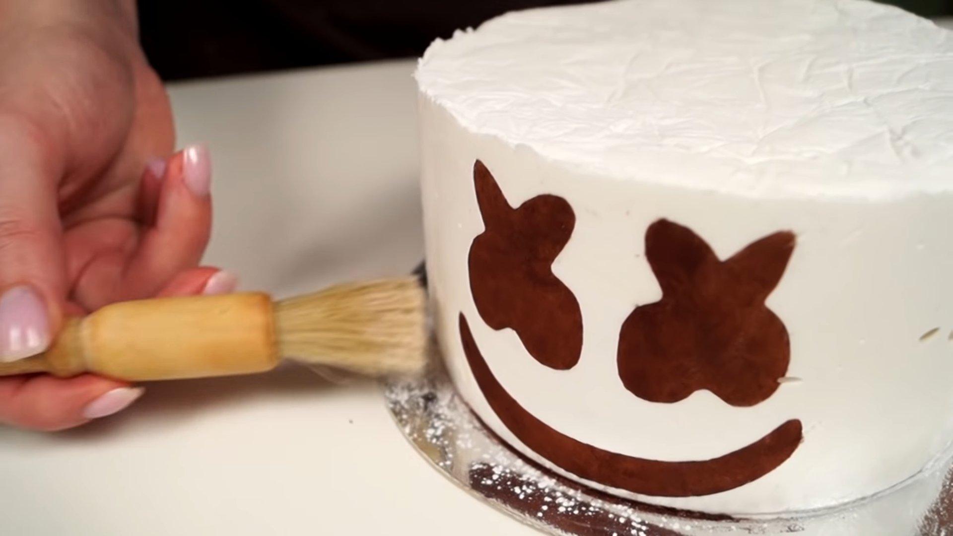 Ricetta - Torta con maschera di marshmallow di Halloween - Fase 12-2