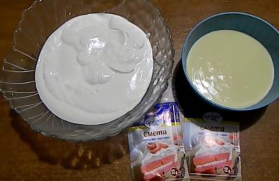 كريمة تزيين الكيك بالحليب المكثف - صورة