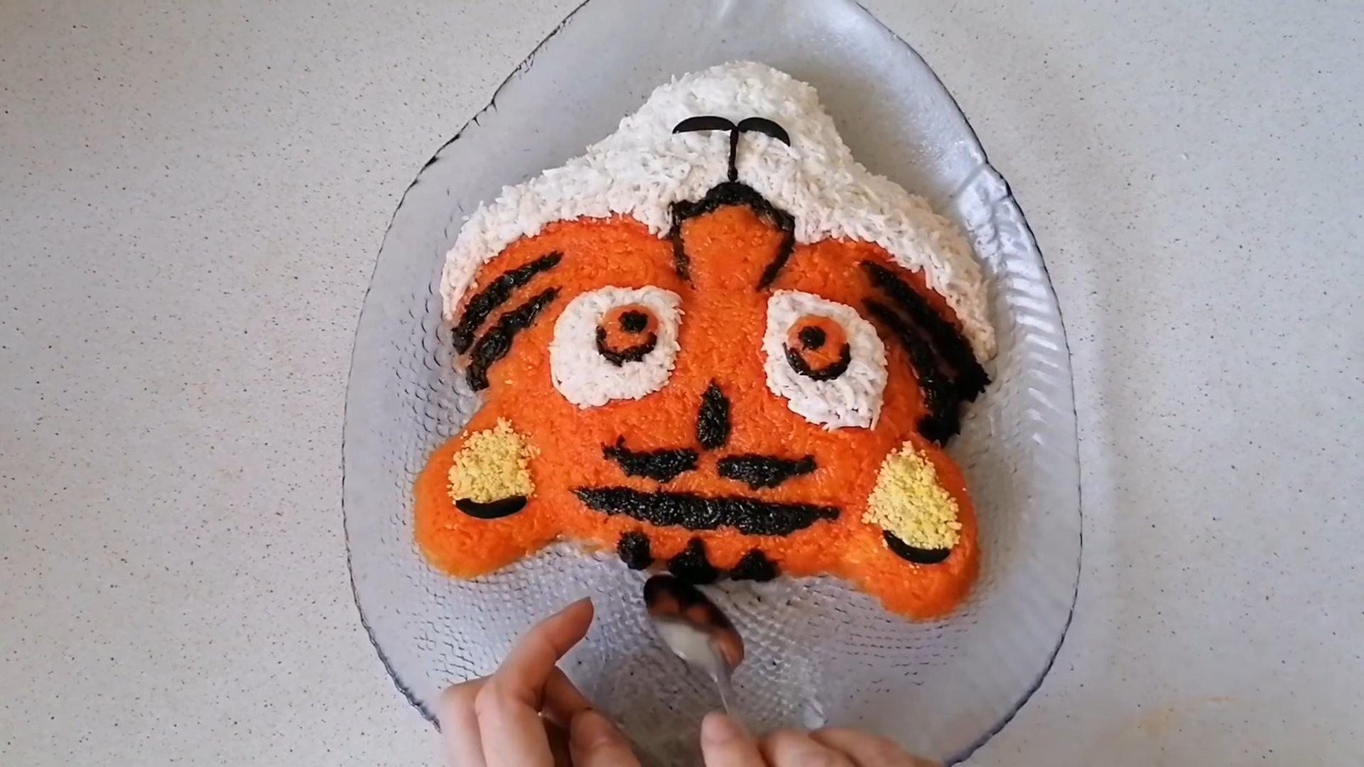 Recepta - Amanida de cara de tigre a capes per a Cap d'Any 2022 - Pas 10