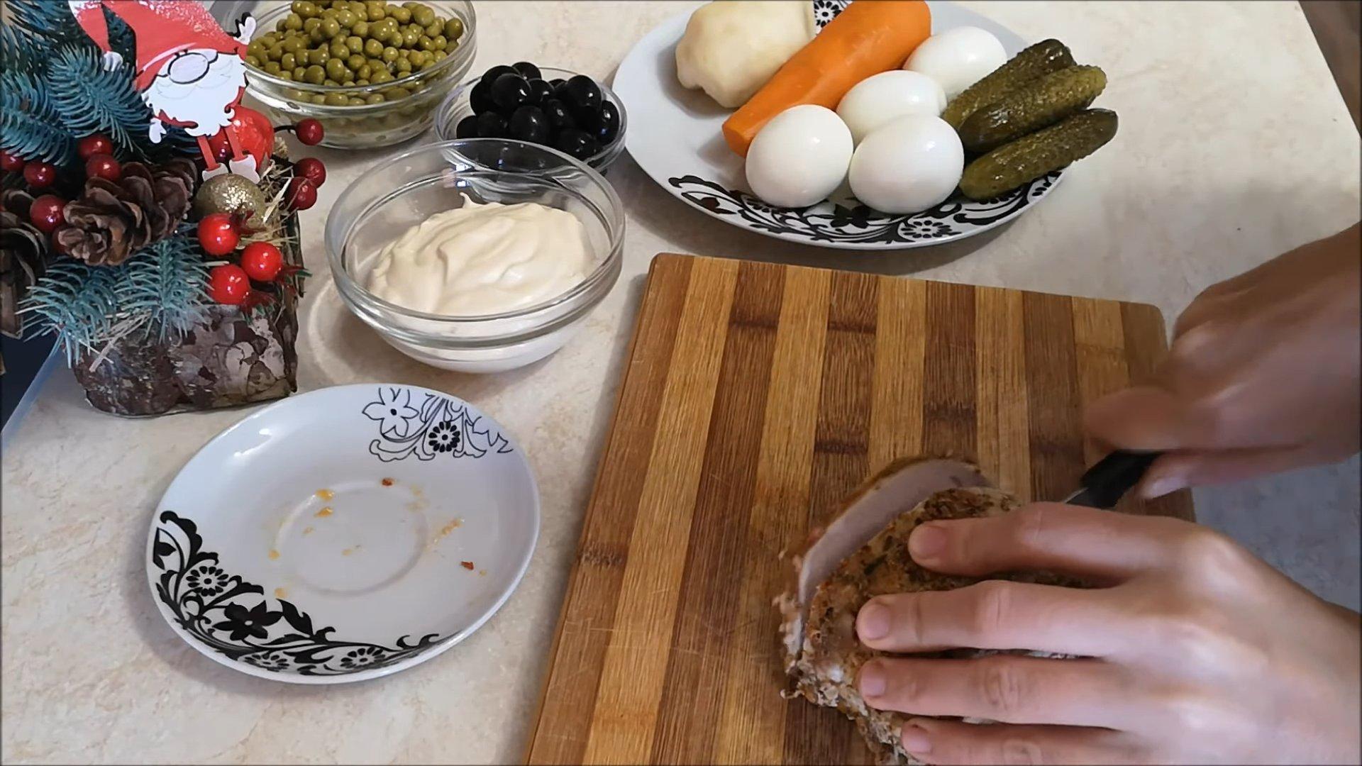 Recepta - Amanida Olivier amb forma de tigre - Pas 2