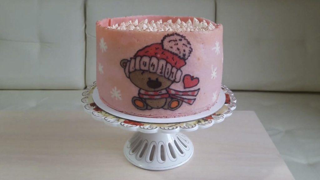 Eksempler på kagedekoration med japansk vaniljesvampekage - foto 7