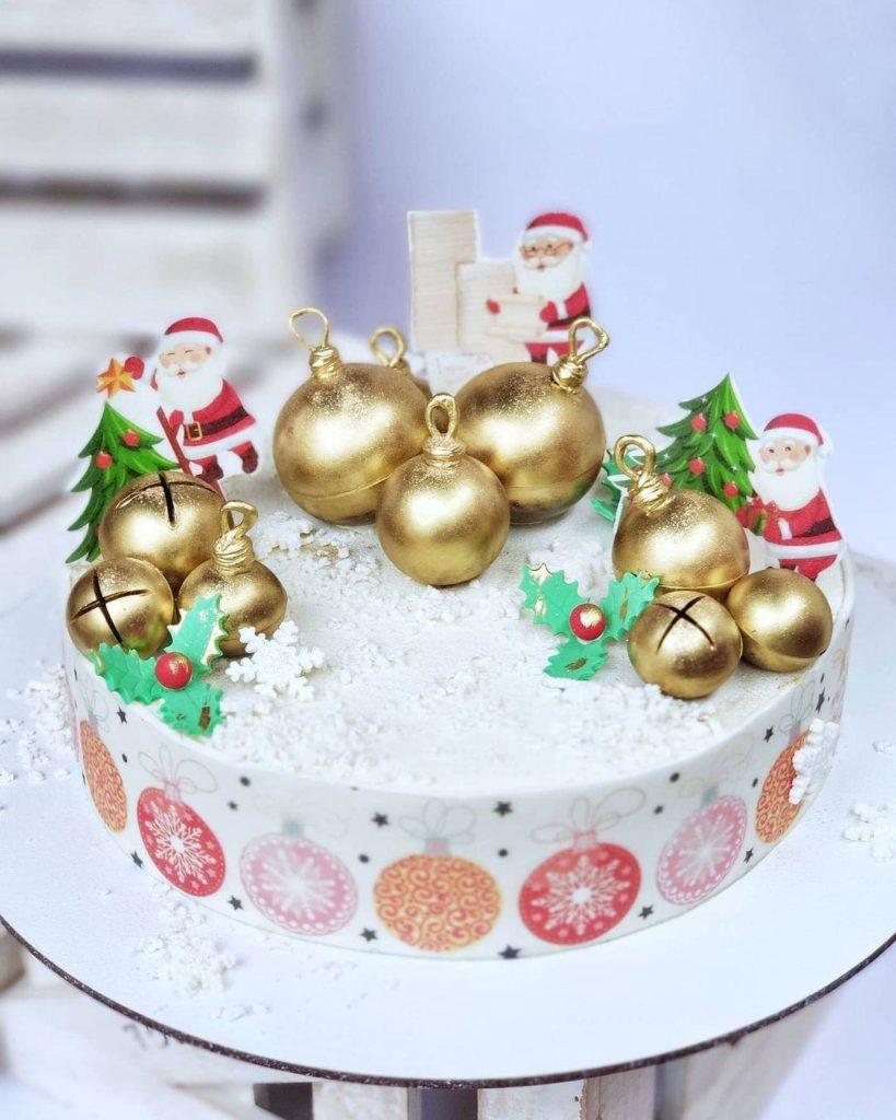 Comment décorer un gâteau pour le Nouvel An 2022 - photo