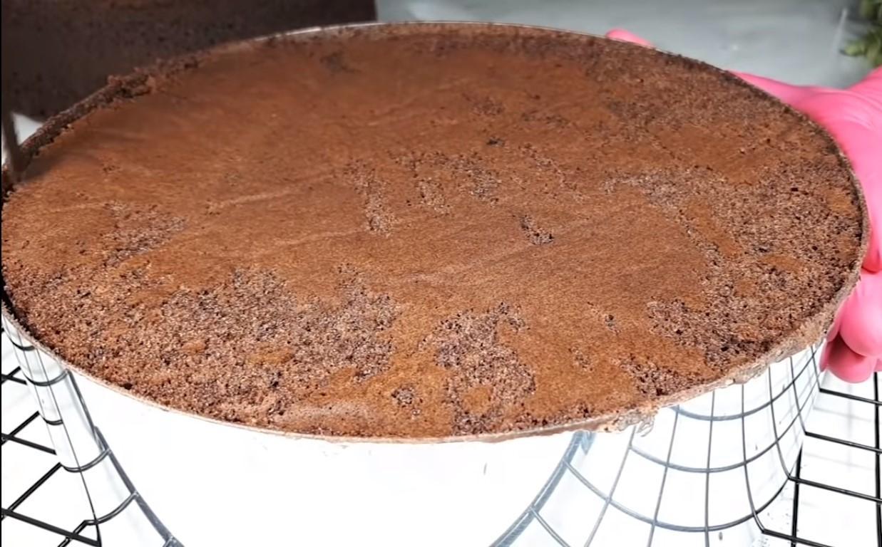 Recipe - Airy Chocolate Sponge Cake na may Cocoa Powder na Walang Paghihiwalay ng mga Itlog - Hakbang 7