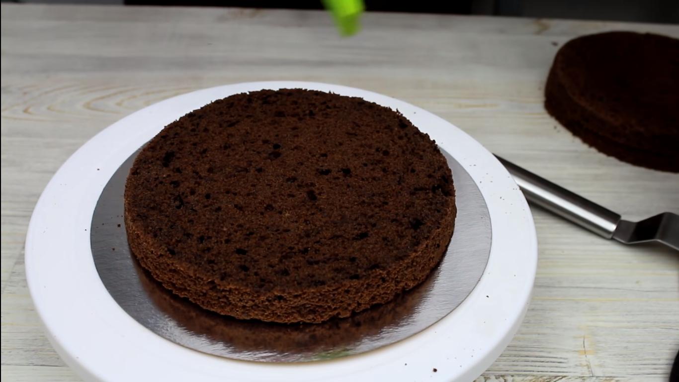 Recipe - No-Baking Powder Chocolate Sponge Cake para sa Snickers Cake - Hakbang 10
