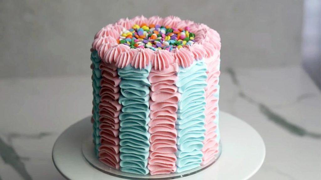 Torta per rivelare il sesso del bambino (maschio o femmina) - Foto 13