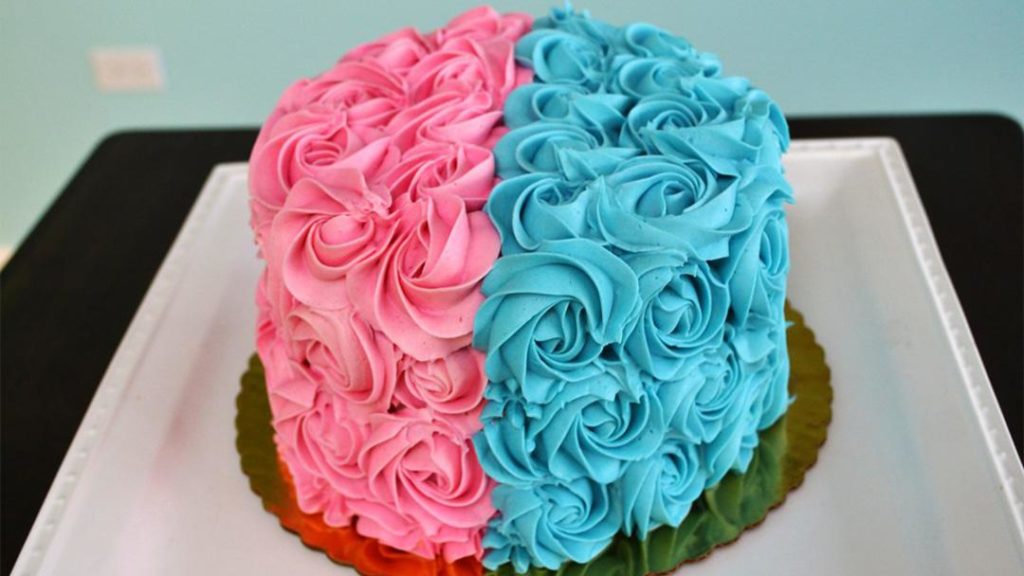 Torta per rivelare il sesso del bambino (maschio o femmina) - Foto 14