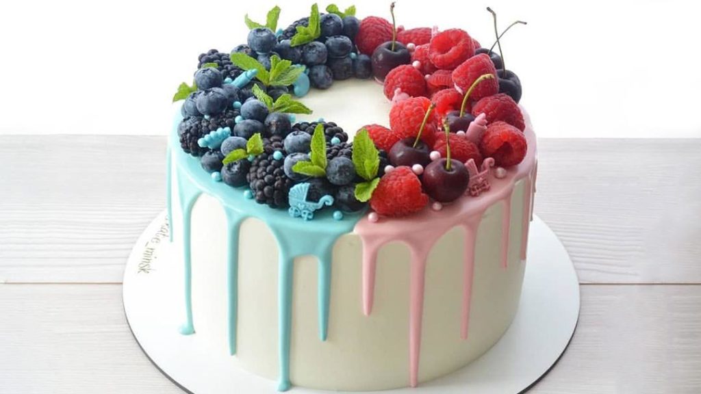 Torta per rivelare il sesso del bambino (maschio o femmina) - Foto 21