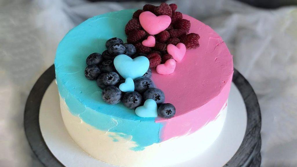 Torta per rivelare il sesso del bambino (maschio o femmina) - Foto 24