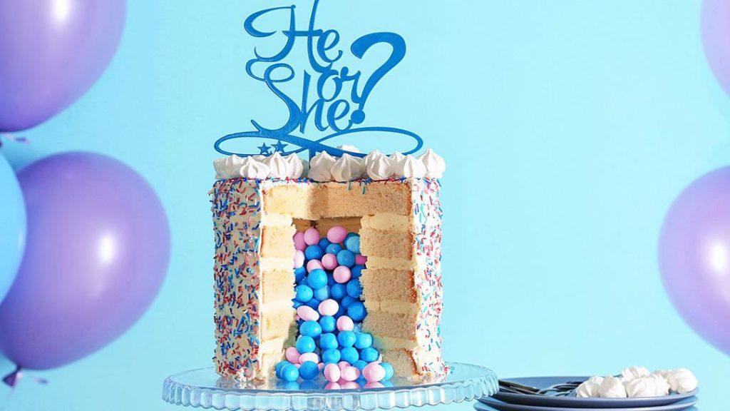 Torta per rivelare il sesso del bambino (maschio o femmina) - Foto 35