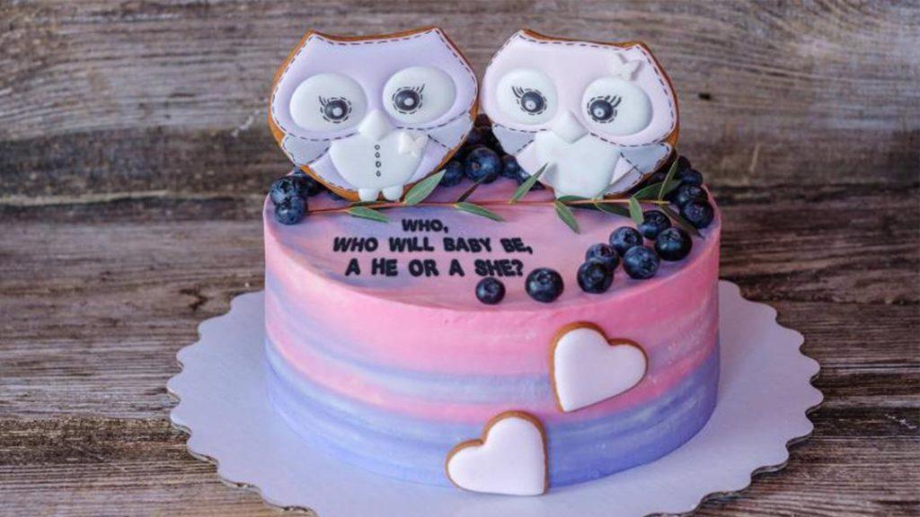 Torta per rivelare il sesso del bambino (maschio o femmina) - Foto 37