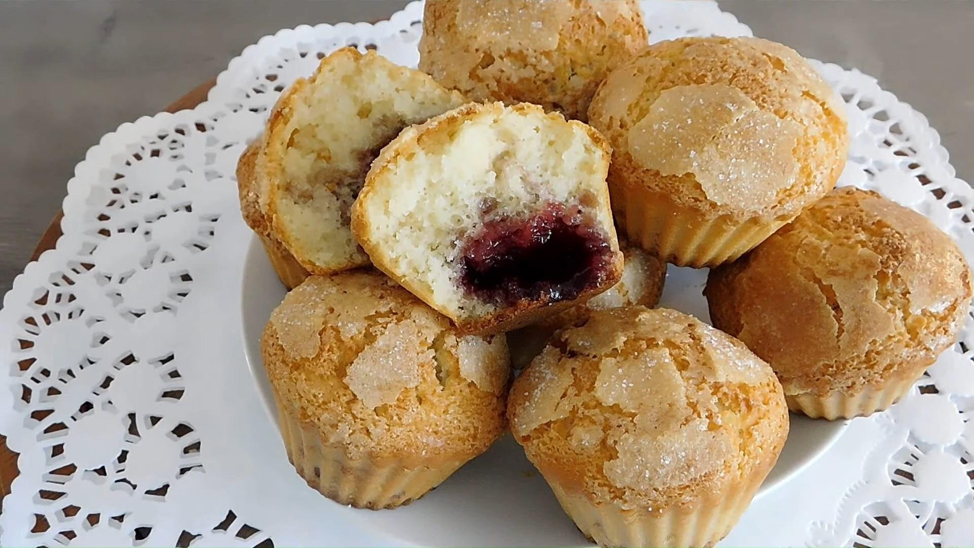 وصفة - كعكات المافن بالمربى والحليب - الخطوة 8