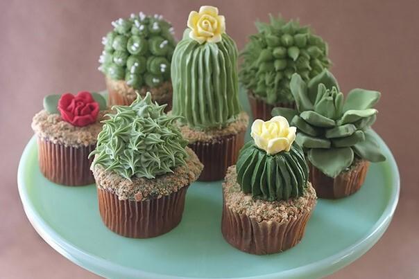 أفكار لتزيين الكب كيك - الصبار - صور