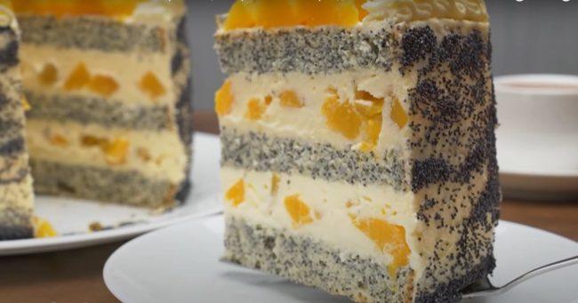 ما يُناسب كعكة الإسفنج ببذور الخشخاش - الكاسترد - صورة