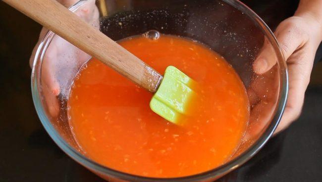 Recept na výrobu zmrzliny s pomerančovým sorbetem – krok 3