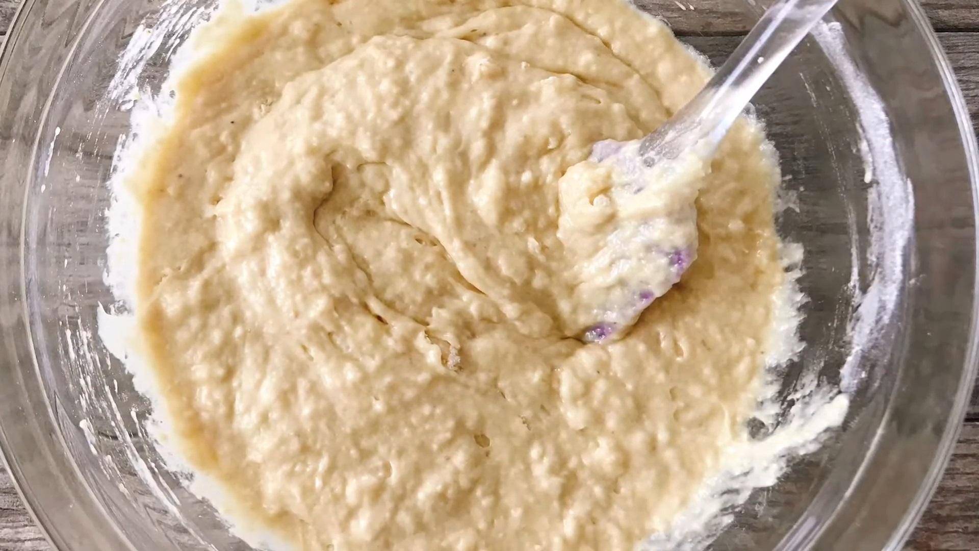 Recepta - Magdalenes de plàtan amb crema agra - Pas 6