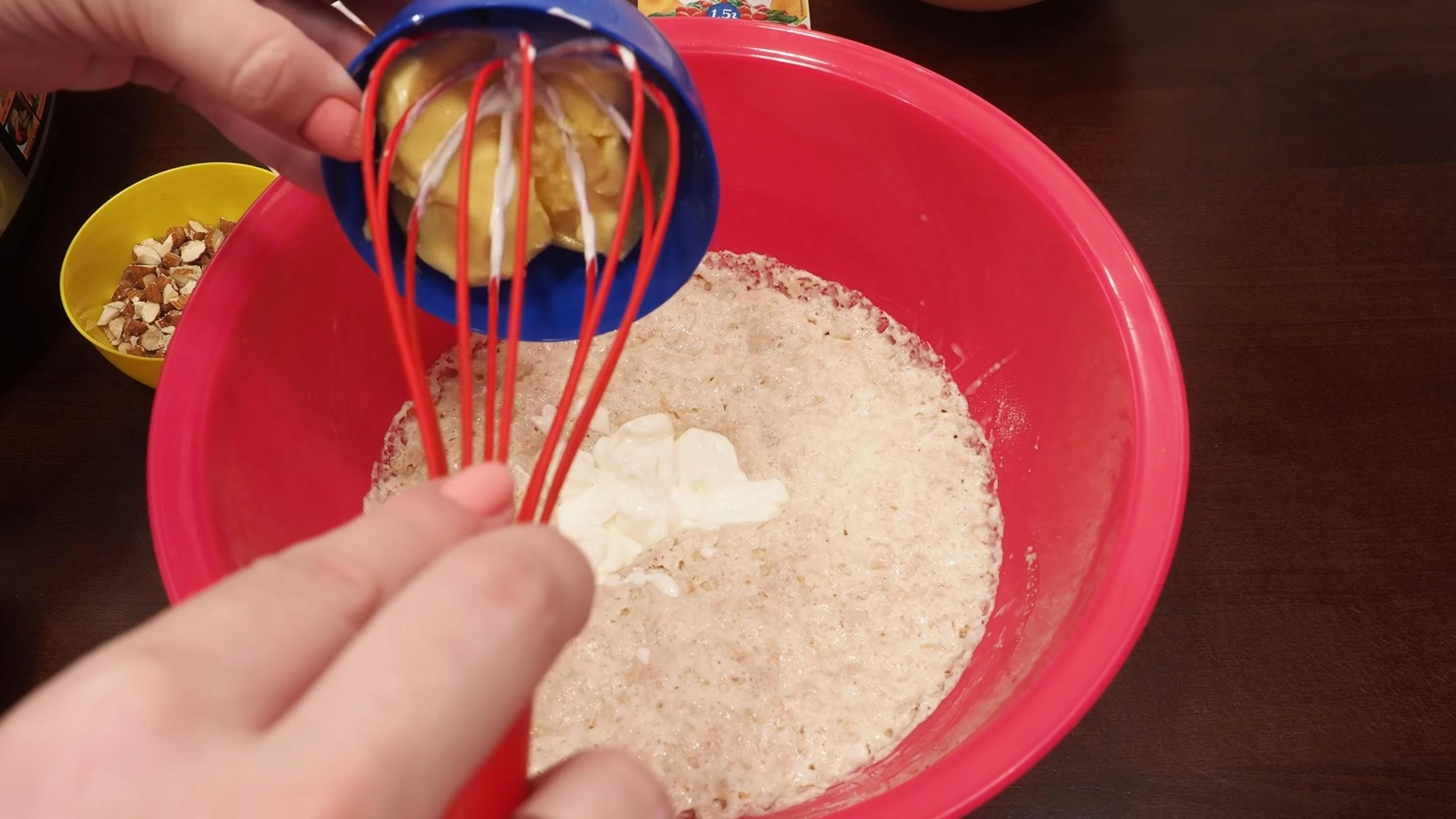 สูตร - เค้กอีสเตอร์เนื้อนุ่มฟูใส่ถั่ว อบในหม้อหุงช้า - ขั้นตอนที่ 4