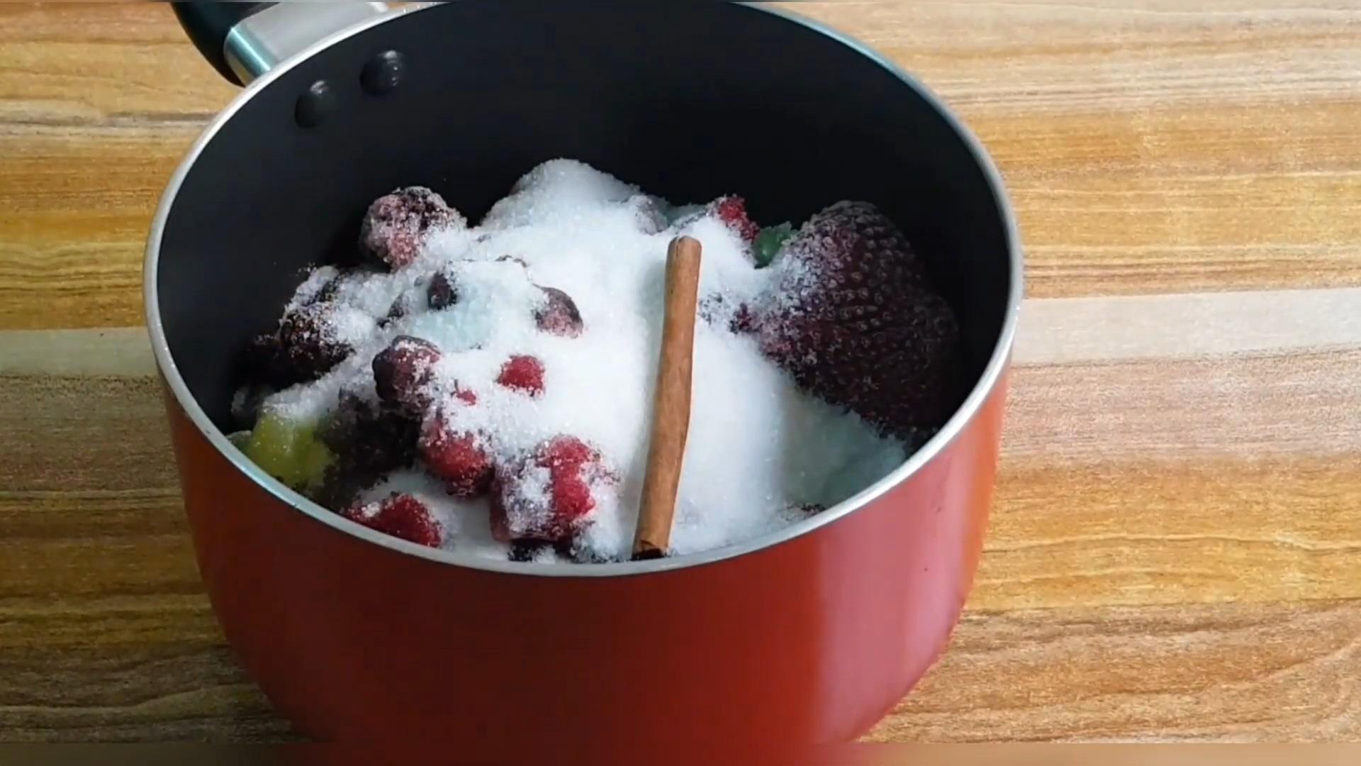 Recepta de sorbet líquid de fruites i baies: pas 2