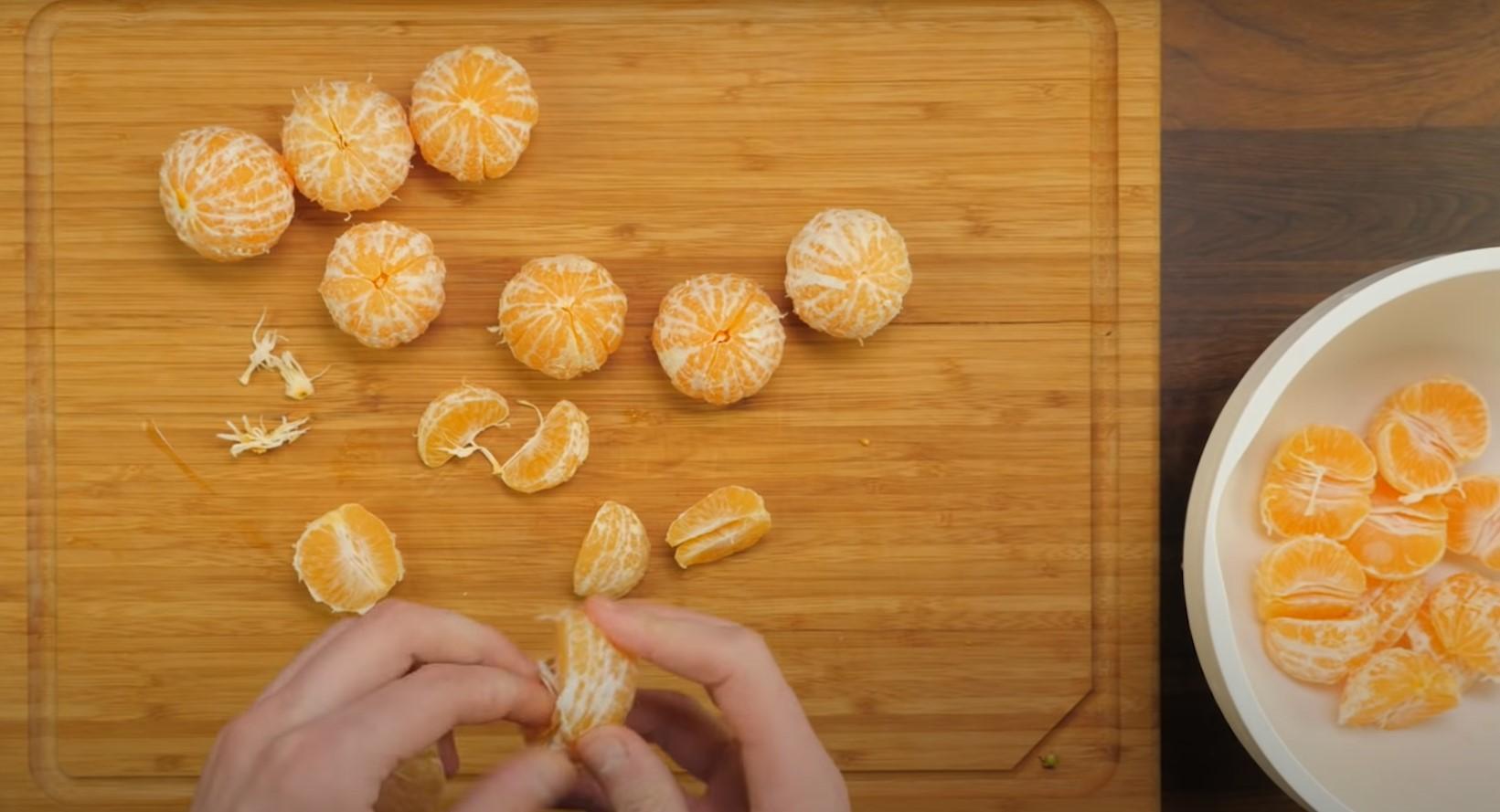 وصفة حلوى باردة: جرانيتا الماندرين - الخطوة 1