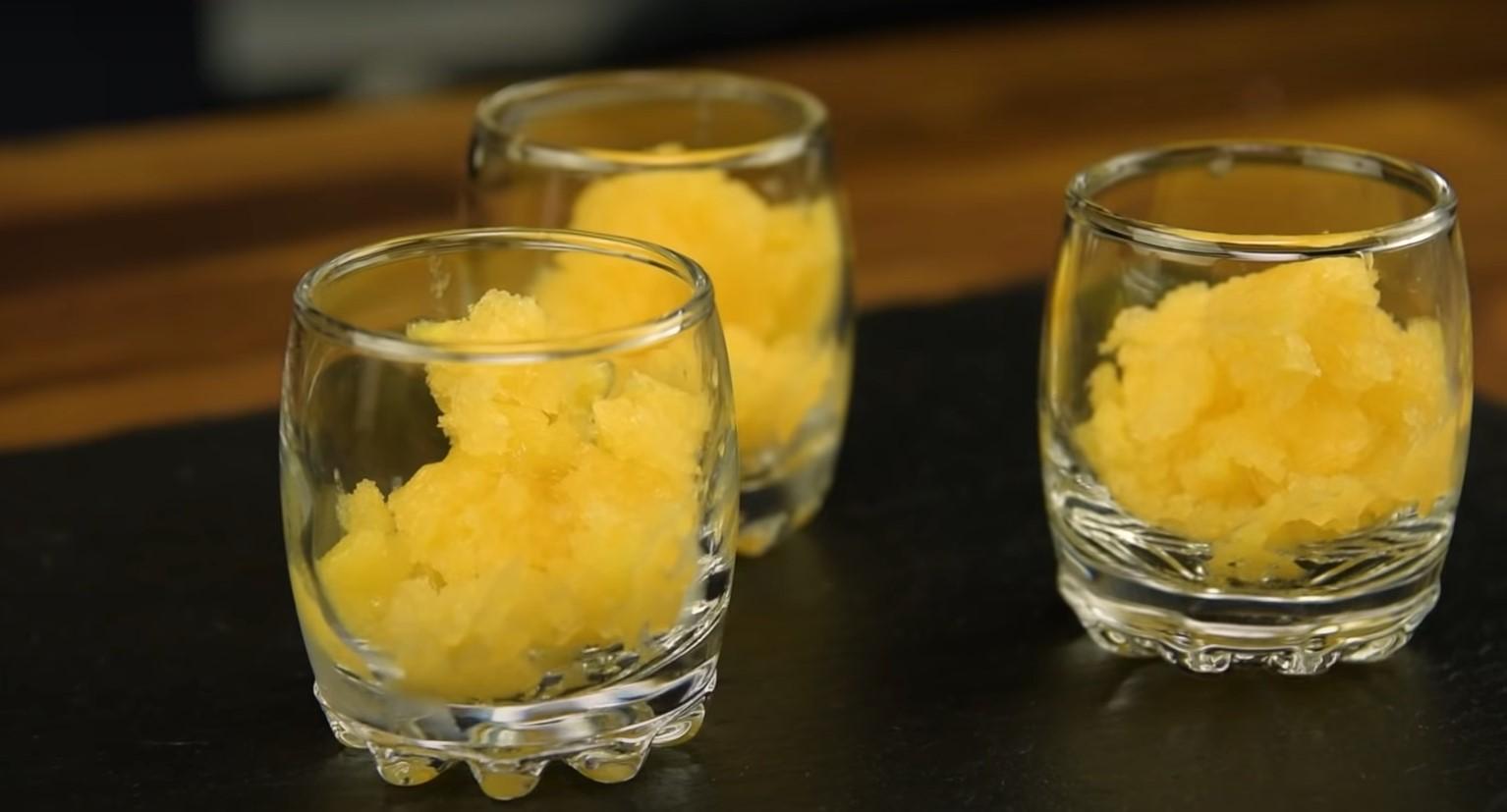 وصفة حلوى باردة: جرانيتا الماندرين - الخطوة 8