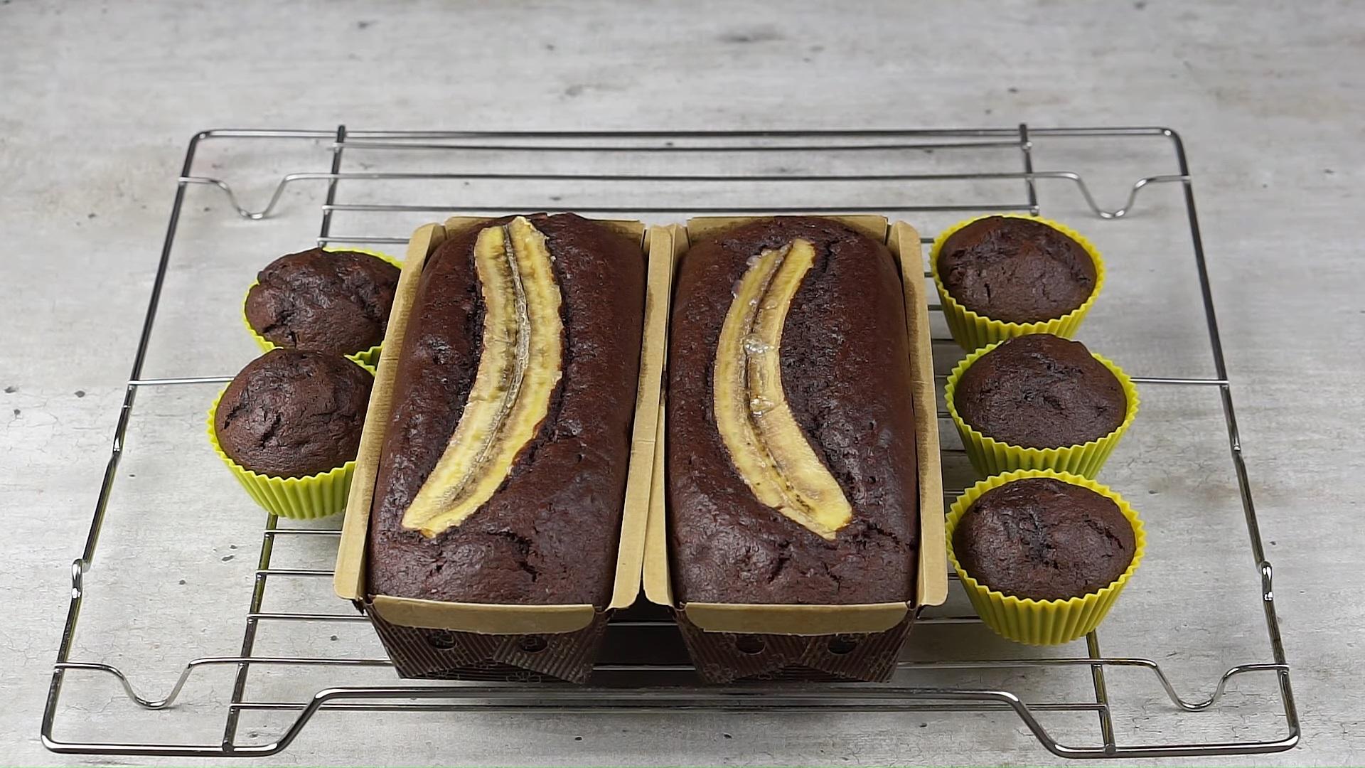 Recette - Gâteau au chocolat et à la banane cuit au four - Étape 8