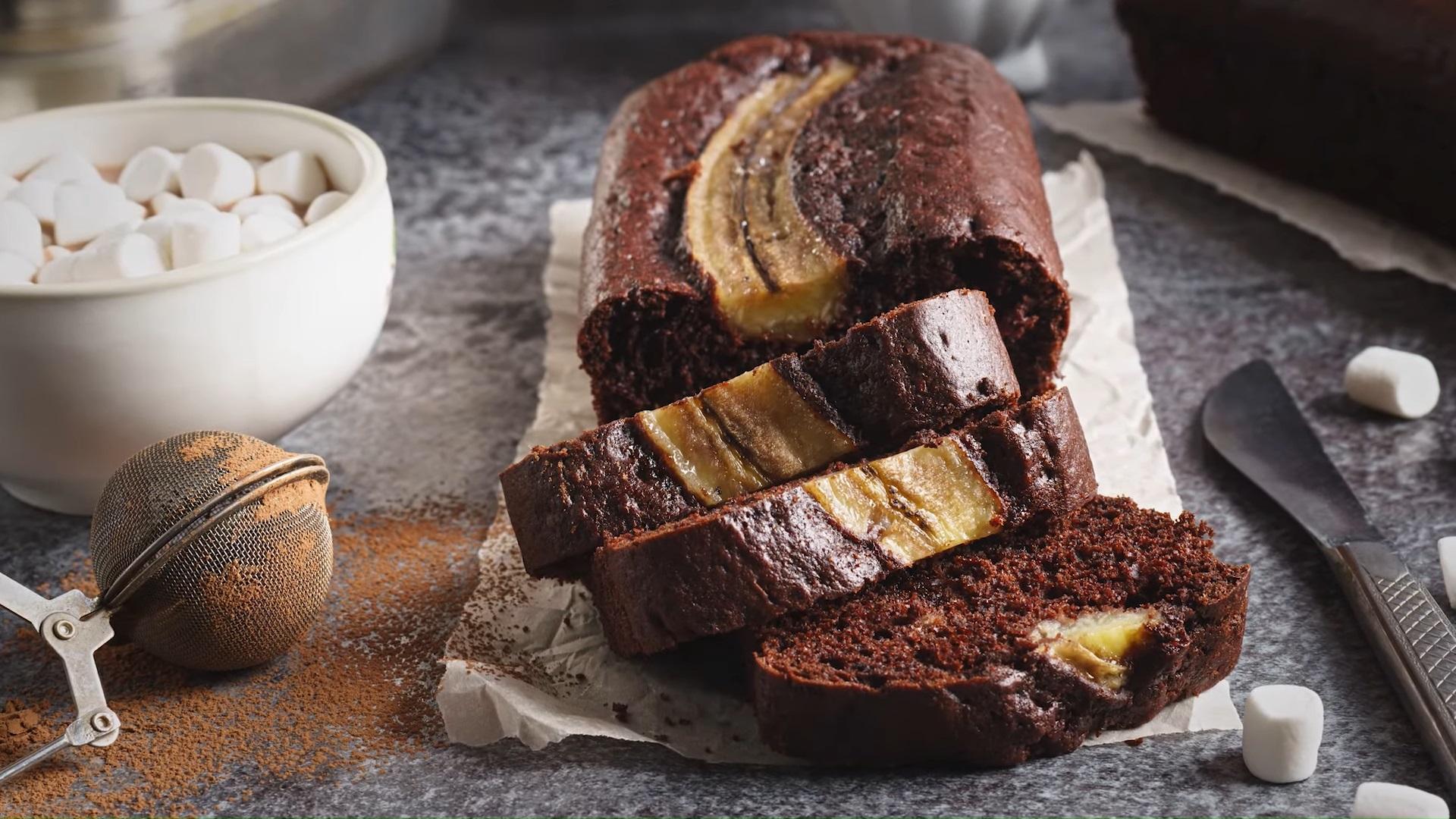 Recette - Gâteau au chocolat et à la banane cuit au four - Étape 9
