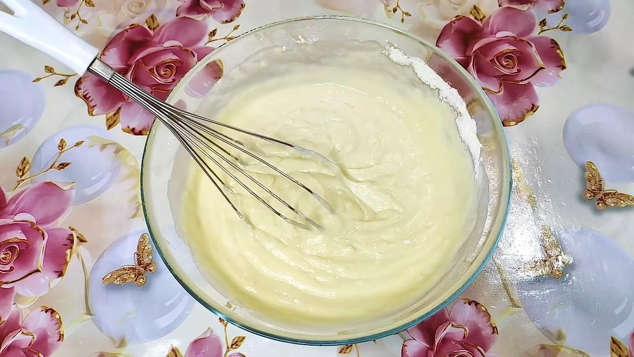 Recepta - Pastís de kéfir ràpid al microones en 3-5 minuts - Pas 2