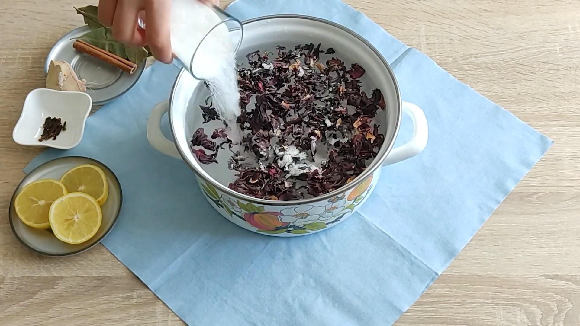 Recepta - Beguda de sorbet d'hibisc - Pas 1